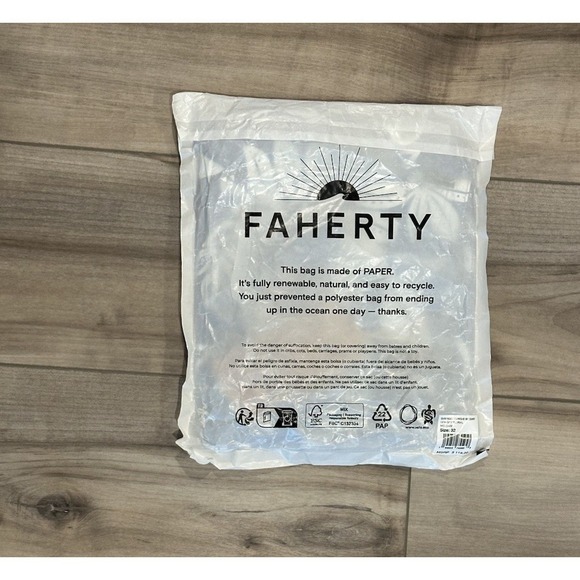 Faherty Men's Surfrider Sunwashed 7" Boardshort - Sky Floral, Size 32, New - Picture 7 of 8